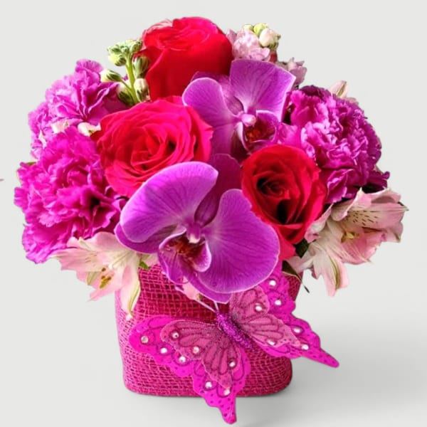 Happy Birthday Beauty Fuchsia Blooms