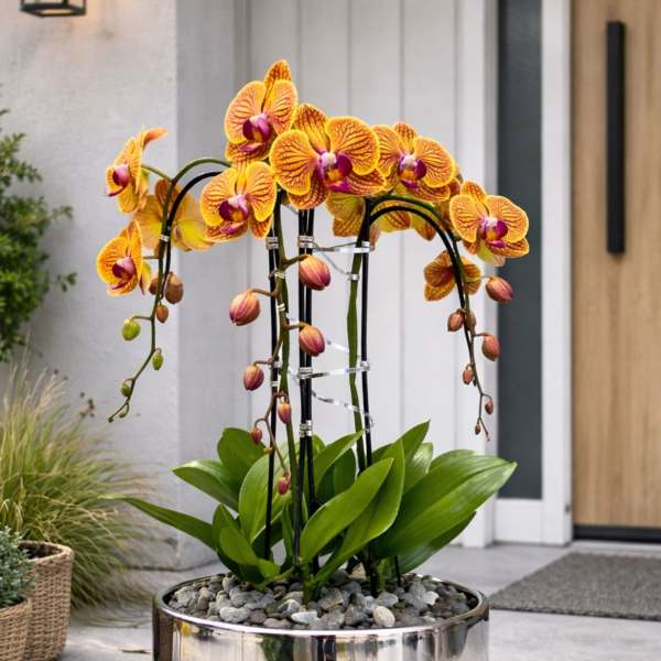 Peach Phalaenopsis Orchid – Chic Interior Décor