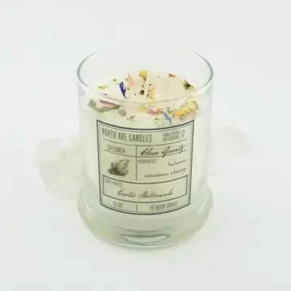 Crystal Candle / Clear Quartz | Exotic Botanicals