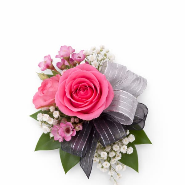 Pink and Black Wristlet