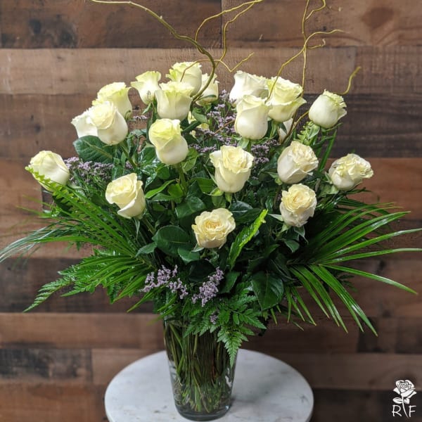 Two Dozen Long Stem White Roses