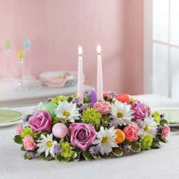 Easter Centerpiece with Candles