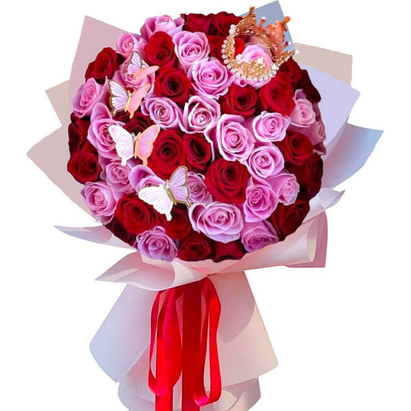 Pink and Red Ramo Buchon - Bouquet