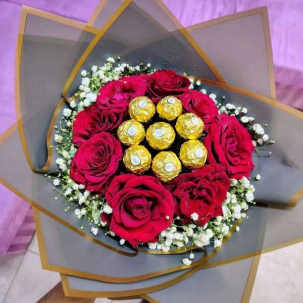 Mini ramito sencillo de rosas