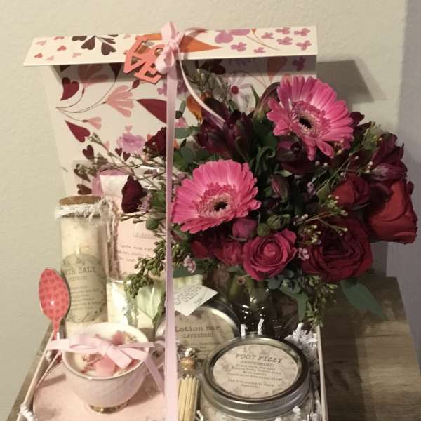 Gift Box with Flowers