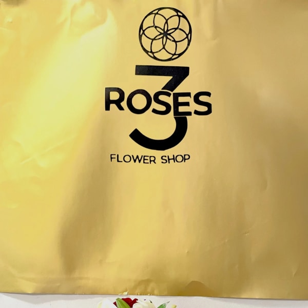 3 roses flower shop.-small arrangement