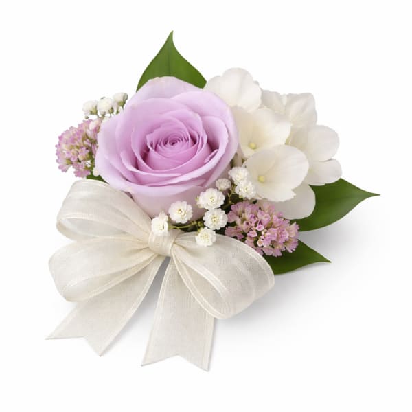 Lavender and White Wristlet