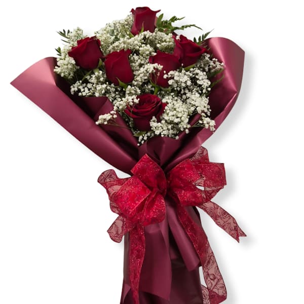 Half Dozen Medium Stem Rose Cello