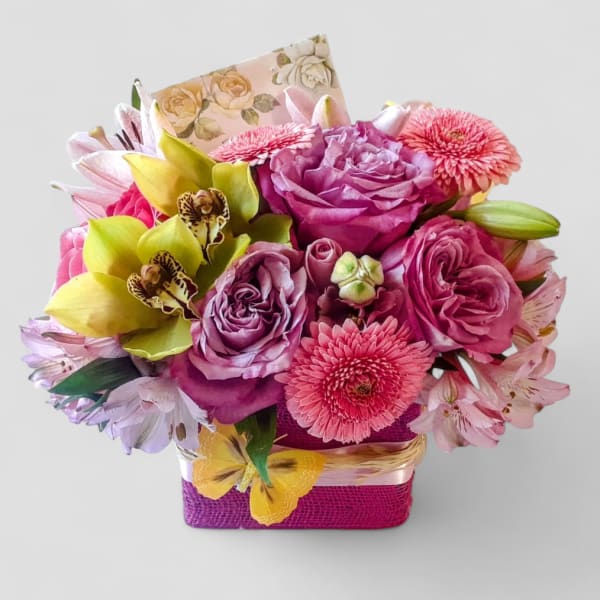 Purple And Pink Mixed Blossoms Beauty Designer's Choice