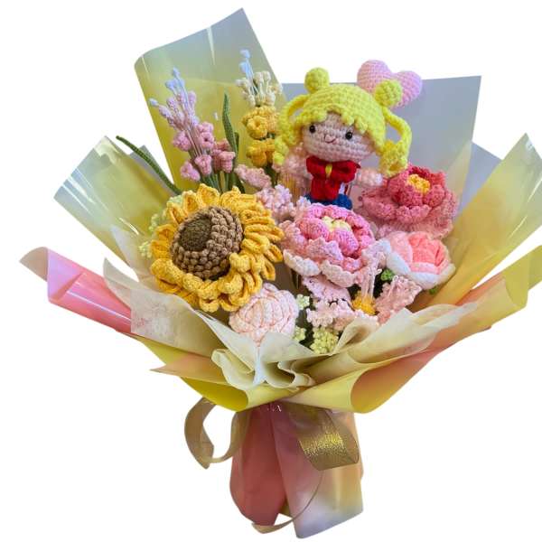 Kawaii crochet bouquet