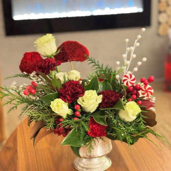 Holiday Elegance Floral Arrangement – Limited Availability