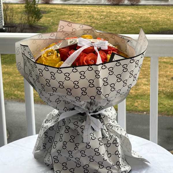 Orange and yellow Roses