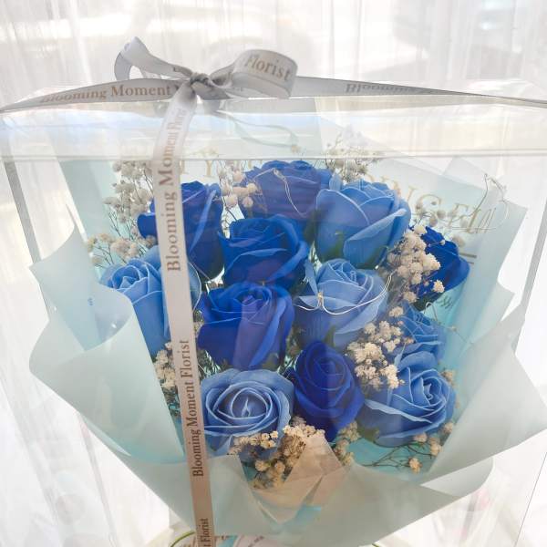 [SOAP FLOWER] Azure Glow Enchantment Soap Flower Bouquet