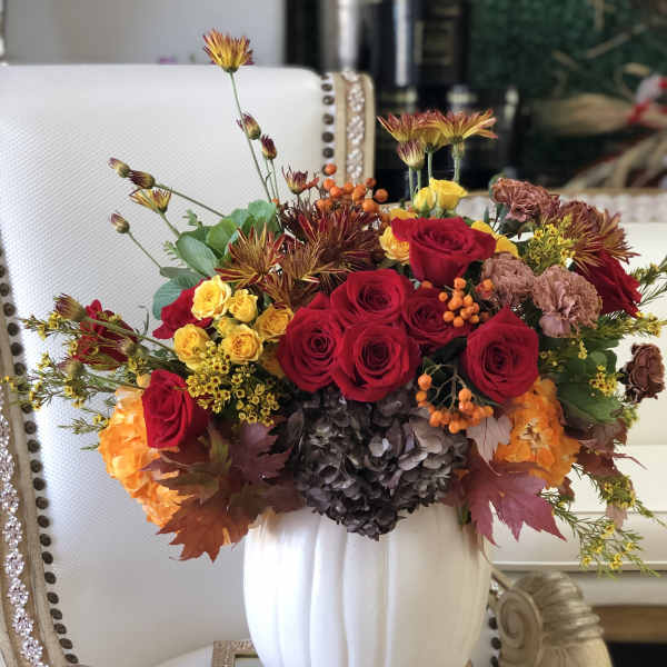 Madelyn - Roses, Daisy, Hydrangeas, Autumn Leaves