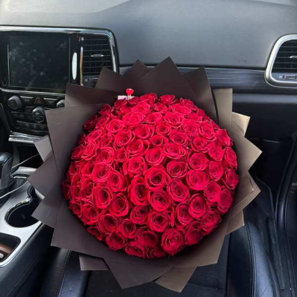 75 Red Premium Roses Wrapped Bouquet