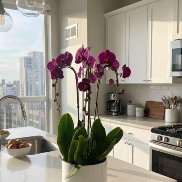 Purple Phalaenopsis Orchid – Elegant Minimal Style