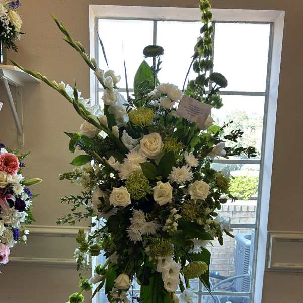 Funeral Spray Standing White