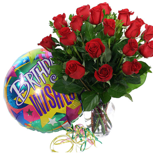 Birthday Celebrate roses arrangement