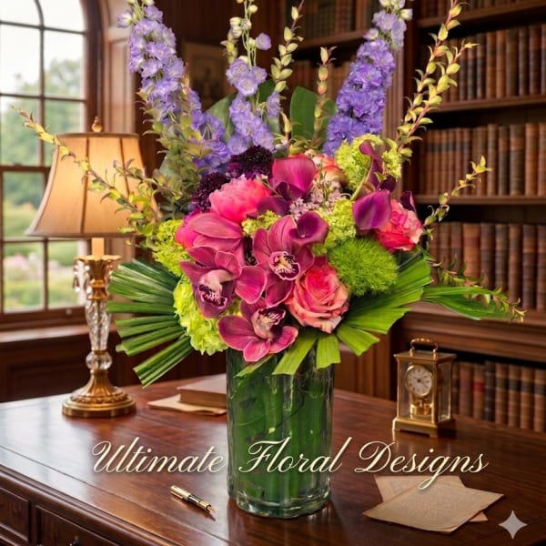 Vibrant Orchid & Delphinium Majesty