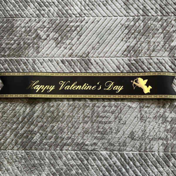 Happy Valentine’s Day Ribbon - Black Color