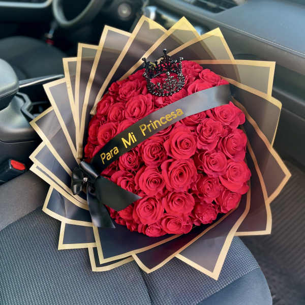 Eternal Love Bouquet - Medium - Red Roses