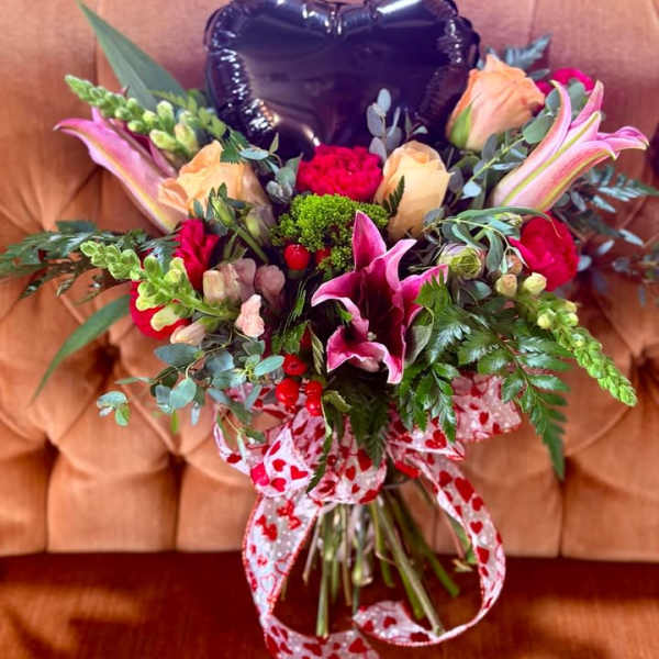 Heart Balloon Handheld Bouquet