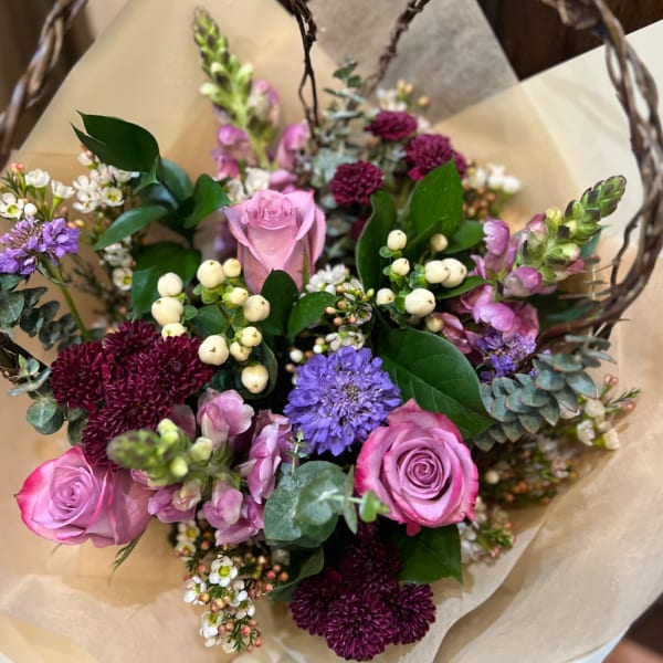 Purple Hearts Bouquet