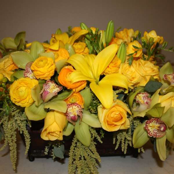 Yellow Lilies, Roses, and more