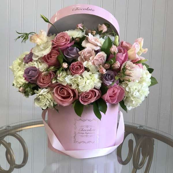 Layla - Roses, Spray Rose, Licentious and Lush White Hydrangeas.