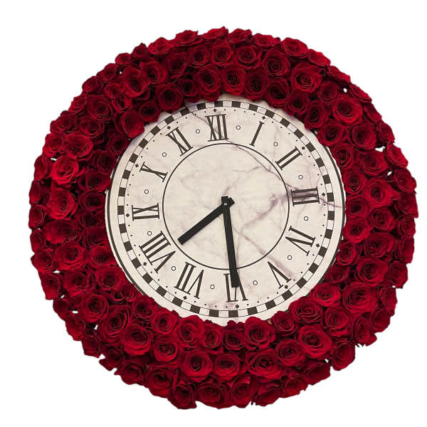 Red Rose Clock