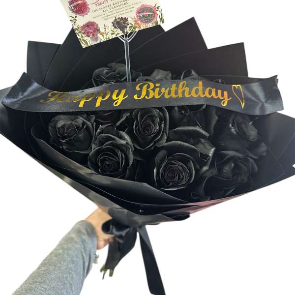 Black roses bouquet