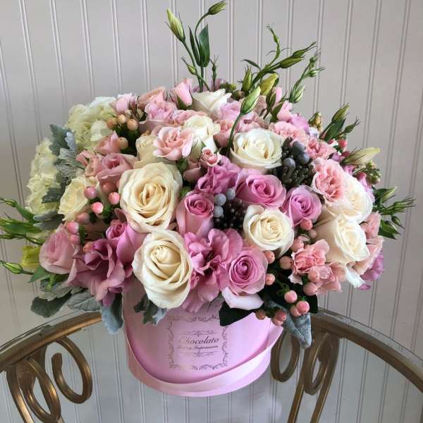Gracie - Roses, Stock, Licentious and Lush White Hydrangeas.