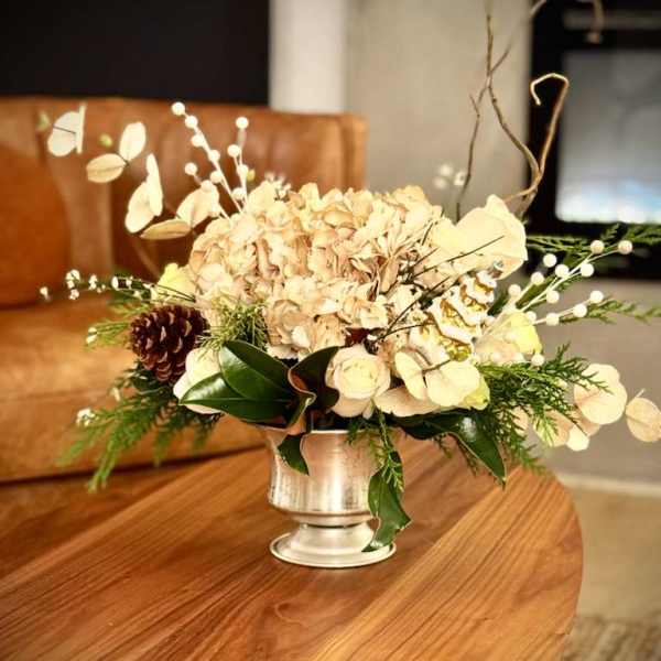 Neutral Winter Elegance Floral Arrangement