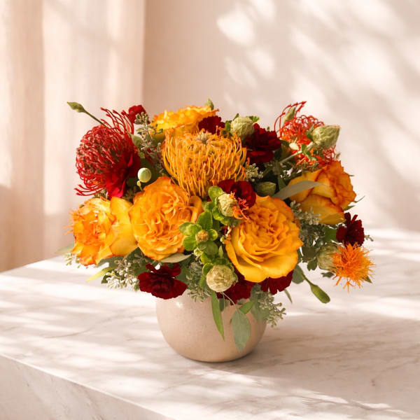 Golden Sunset Floral Arrangement
