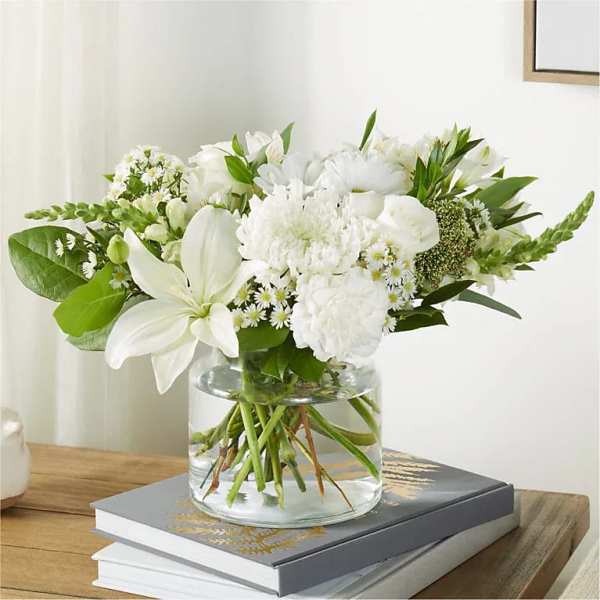 Classic Ivory - White lily and chrysanthemum bouquet