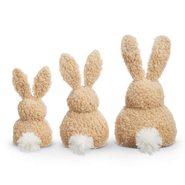 10" SHERPA BUNNIES Set of 3