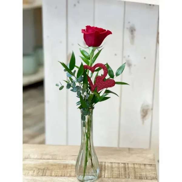 Single Rose w/Vase