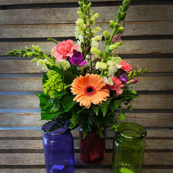 Easter springy mason jar