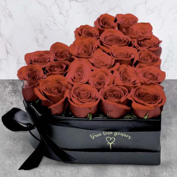 Heart Black Red Roses