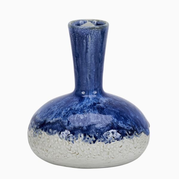Hand Crafted Beach Blue Thai Ceramic Vase