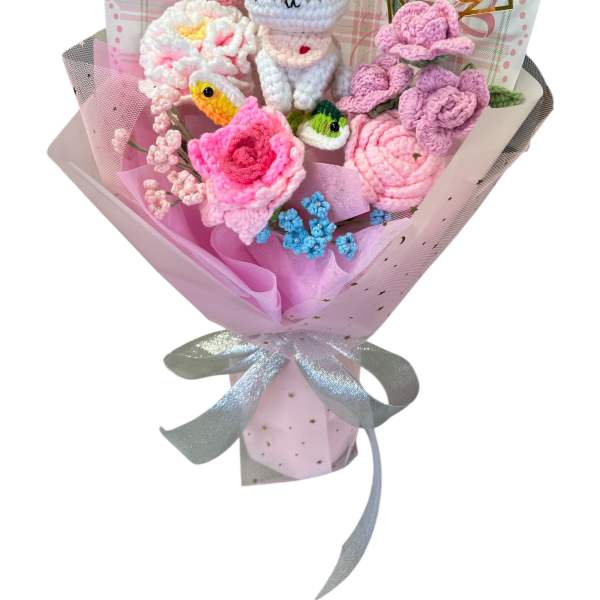 Crochet kitten bouquet