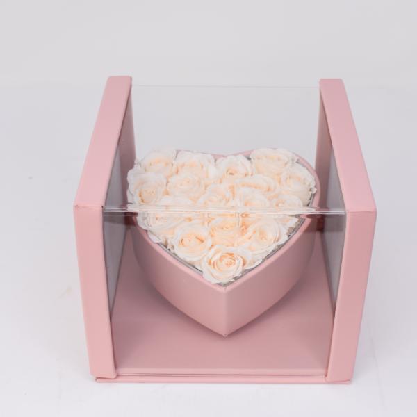 Heart Box with White Roses