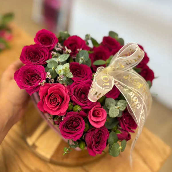 Heart-Shaped Mini Rose Arrangement