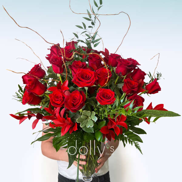 Classic 3 Dozen Long-Stem Roses | Single Color Available In: Red, Pink, Lavender, Magenta, Yellow, Mondial White