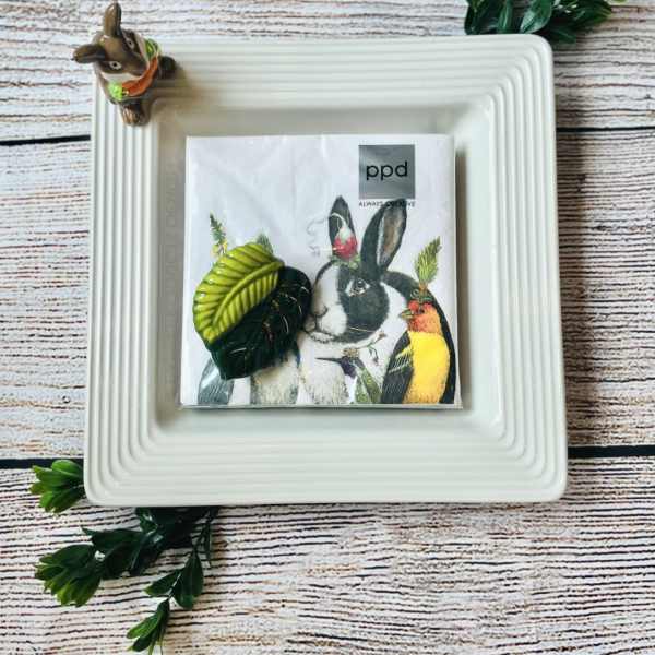 Nora Fleming Napkin/Candy Dish with 2 "Mini" Decorations