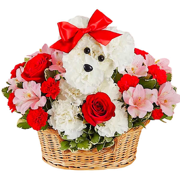 Love Pup Fresh Flower Arrangement