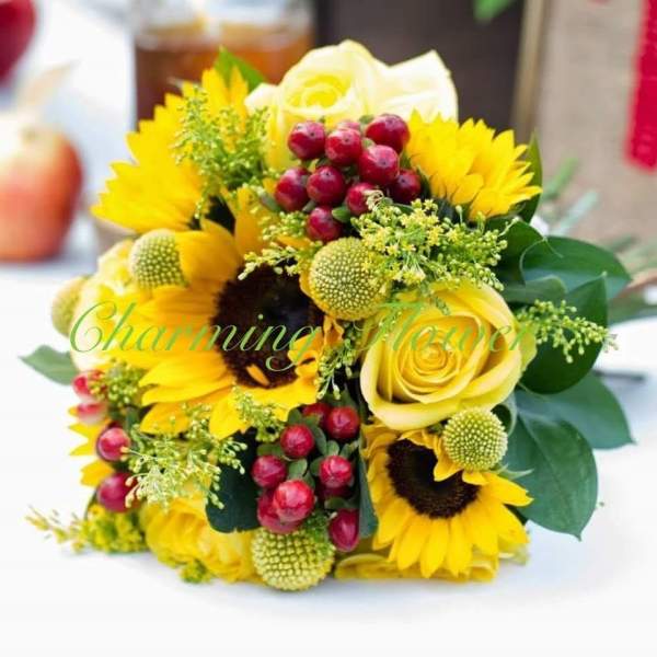 Awesome sunflowers and roses!
