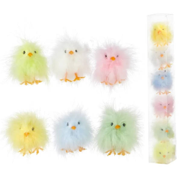 3" Box of Assorted Fluffy Chicks