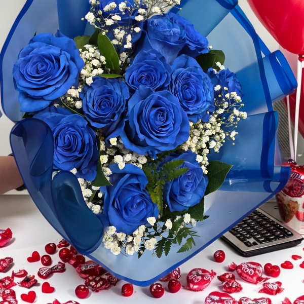 Blue Rose Bouquet