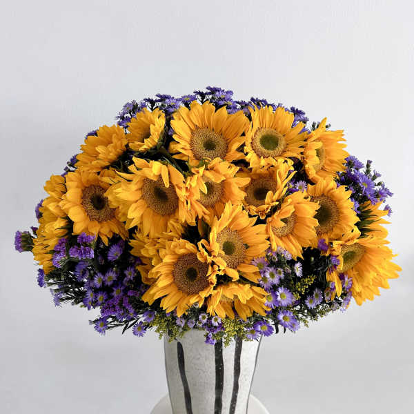 Grand Sunflower Radiance Vase
